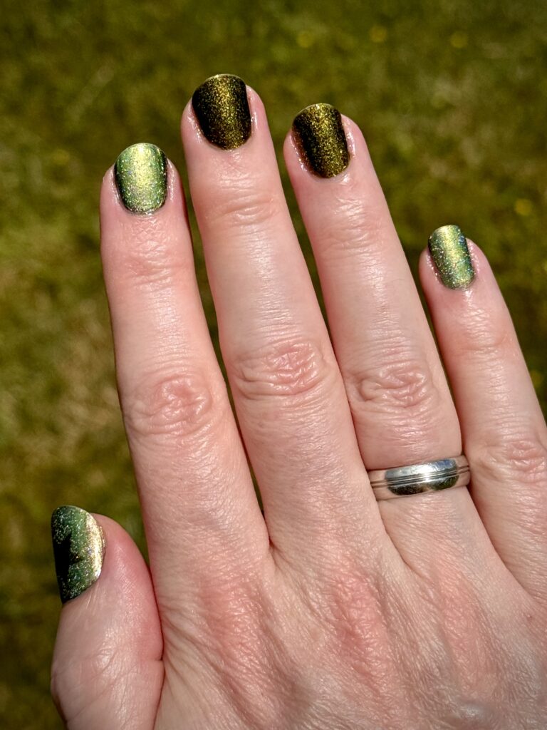 Ilnp Olive Grove Rustic Army Green Shimmer Nail Polish