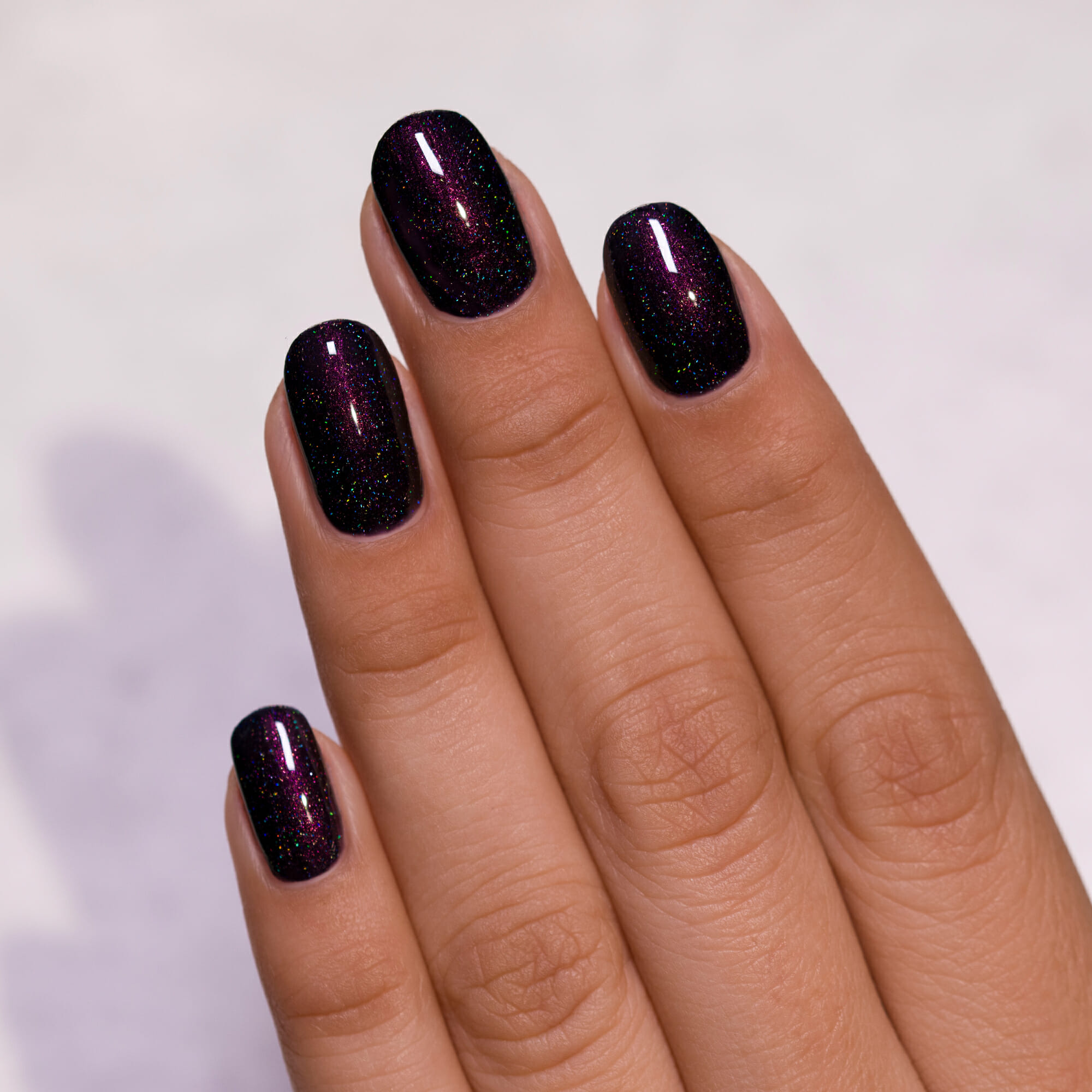 Dark purple gel polish with designs | Dark purple nails, Purple gel nails, Purple  nail designs