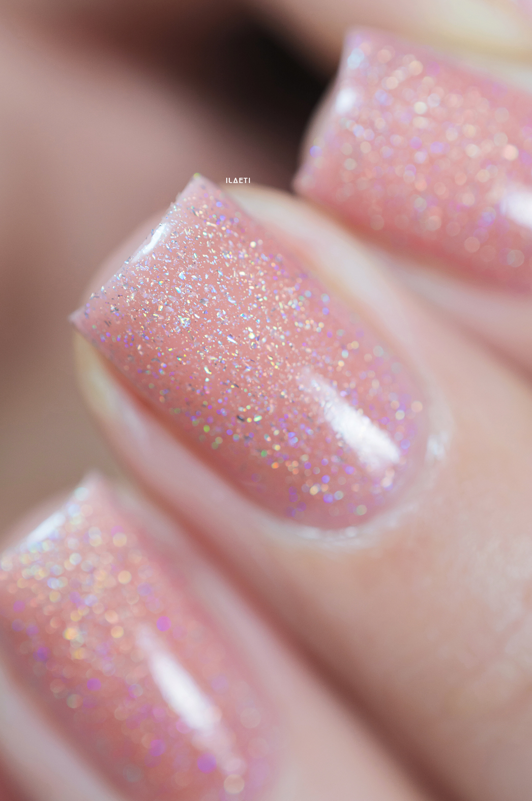 Baby Doll - Holographic: Pink Holographic Rainbow Custom-Blended Glitter  Nail Polish / Indie Lacquer / Polish Me Silly