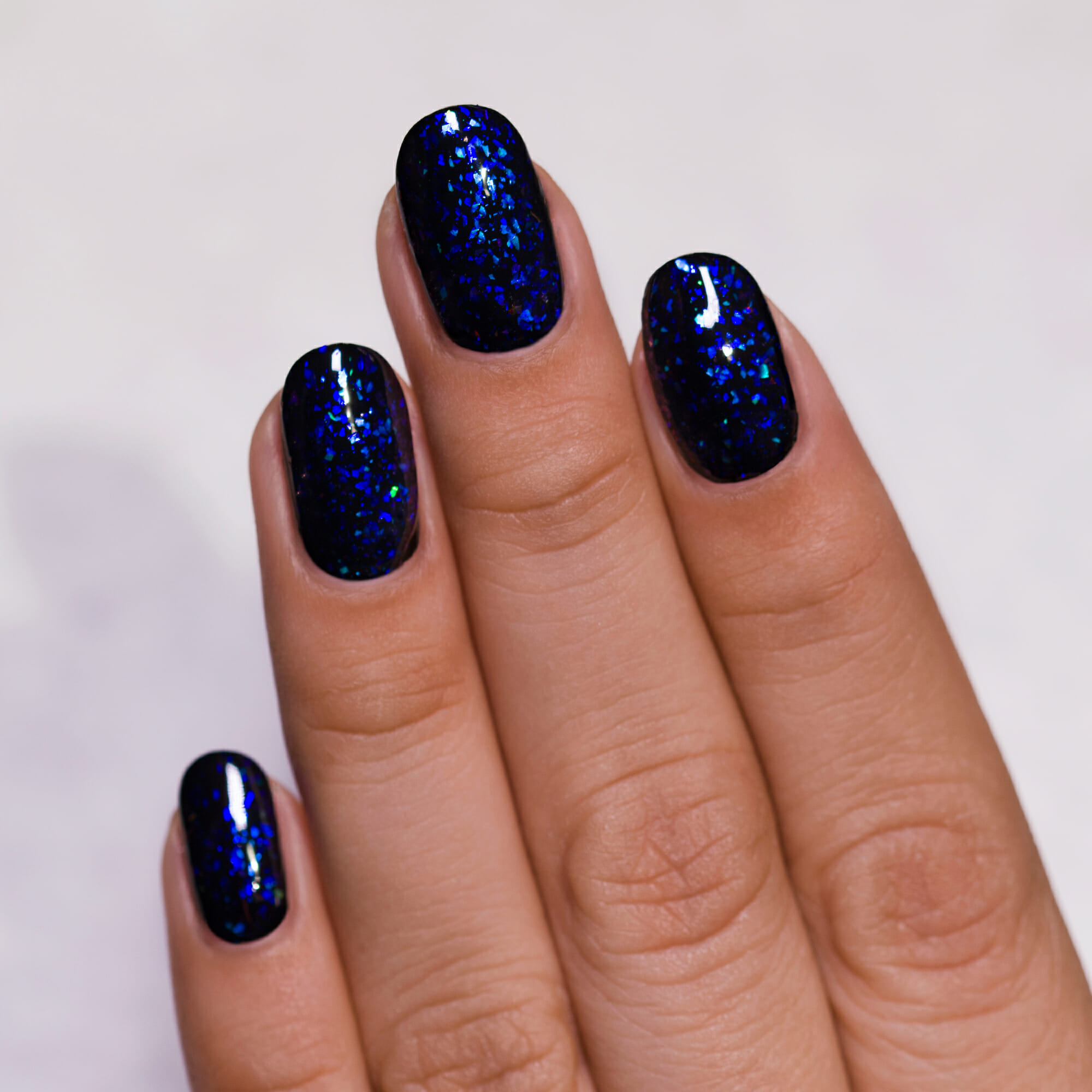 black and blue nails