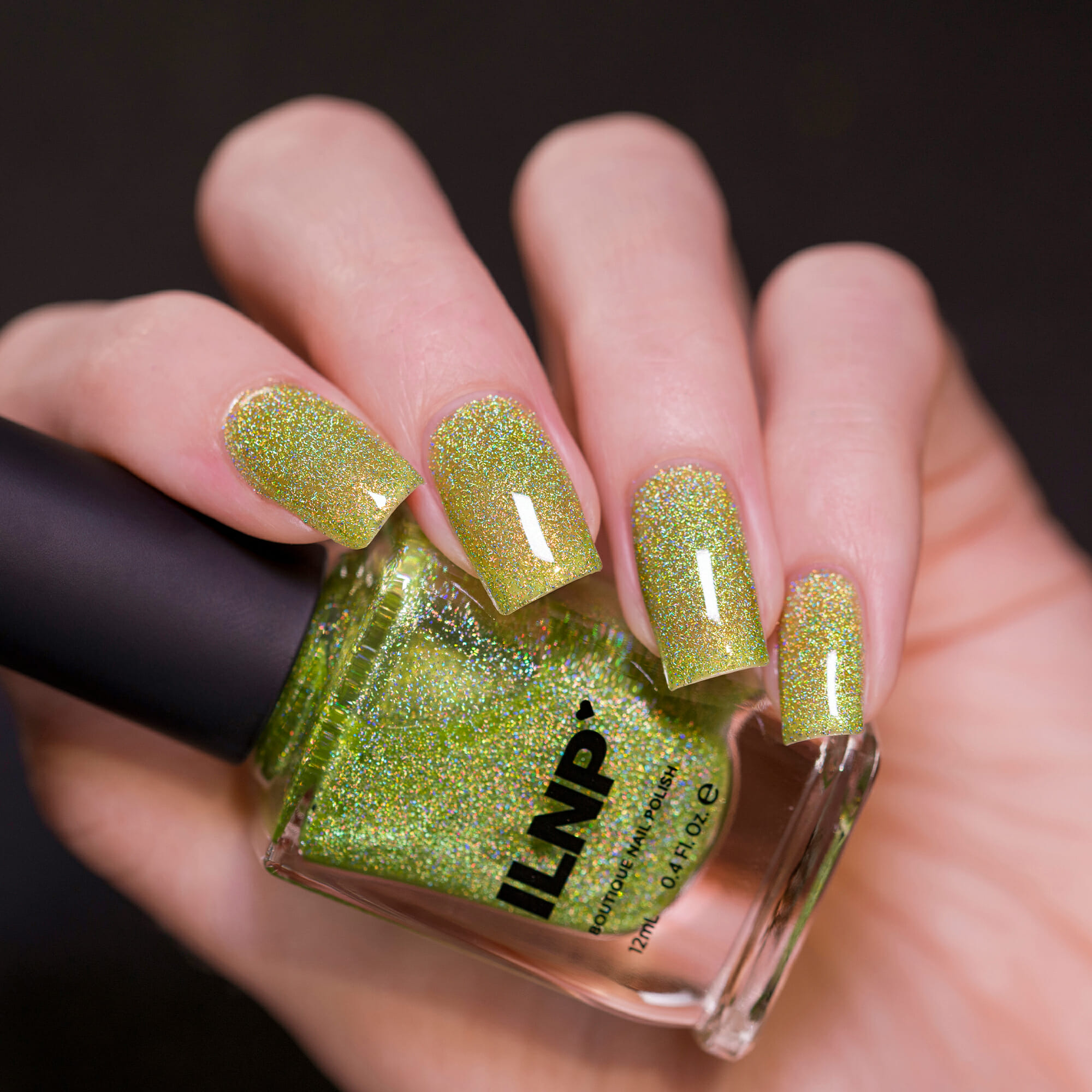 ILNP Staycation - Kiwi Green Holographic Jelly Nail Polish