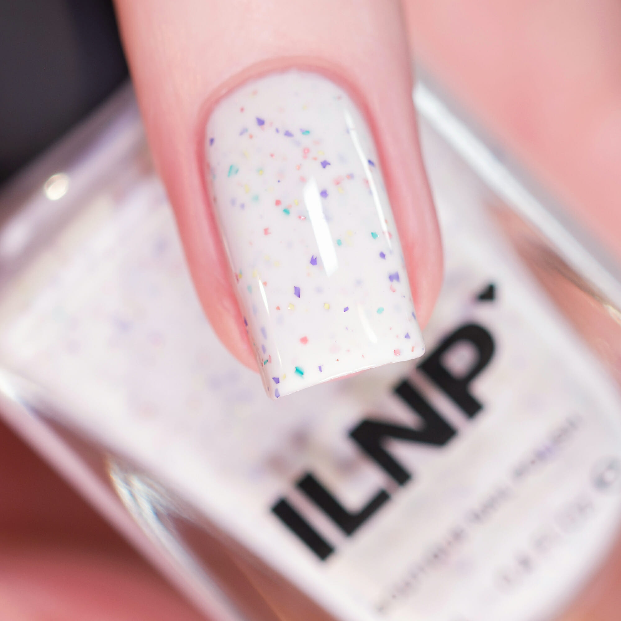 ILNP Sugar High - Creamy White Multi-Colored Speckled Nail Polish