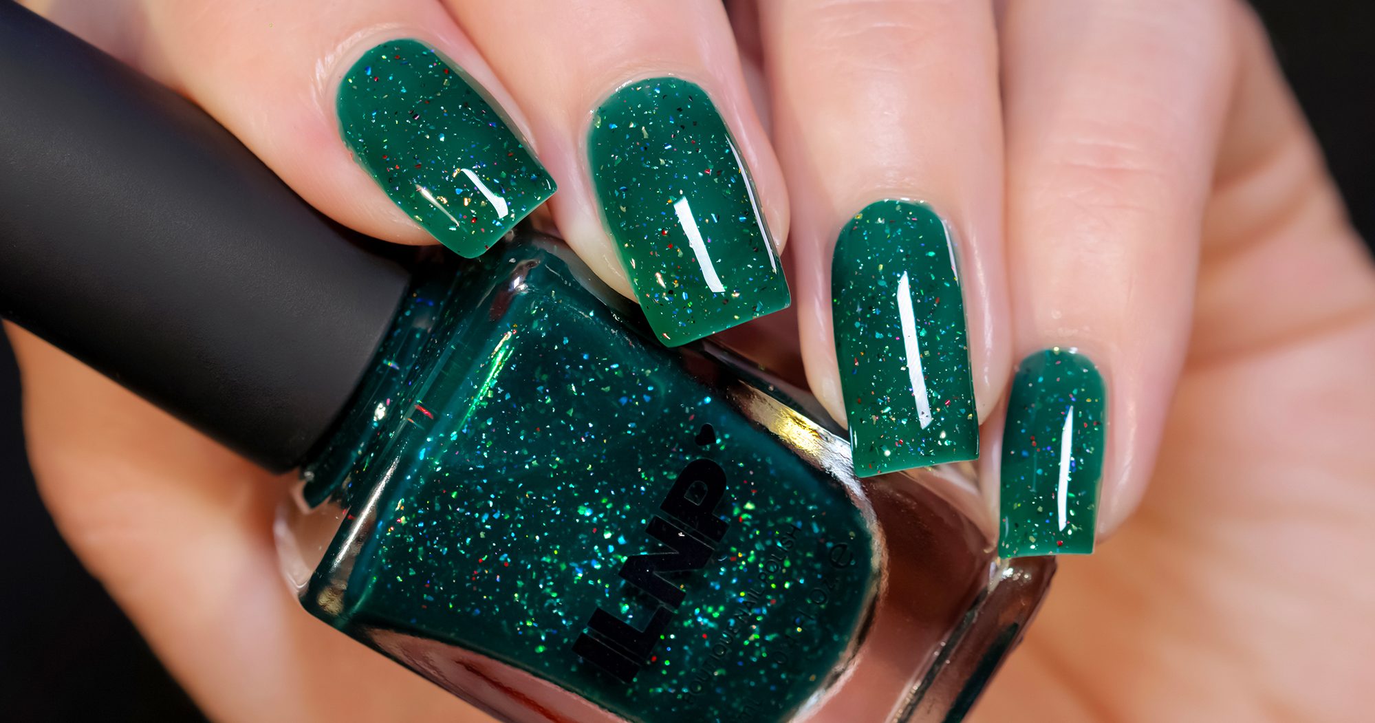 ILNP Noel - Evergreen Green Jelly Shimmer Nail Polish