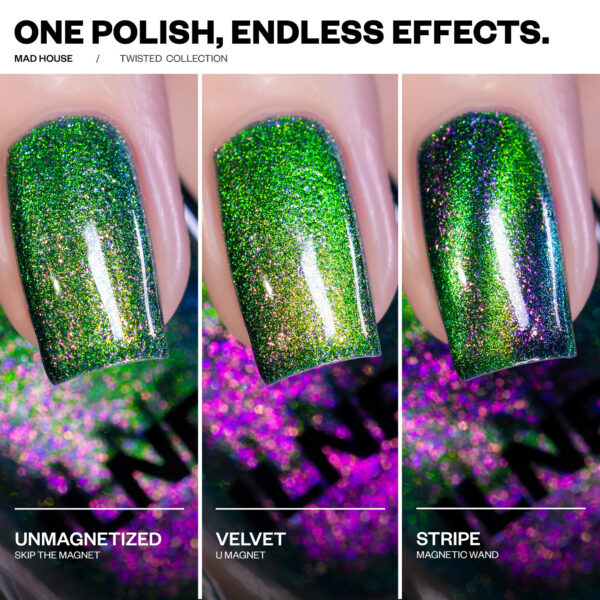 ILNP Mad House - Purple to Green Magnetic Shimmer Nail Polish